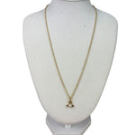 Vivienne Westwood Gold Toned Mini Bas Relief Pearl Pendant Necklace