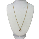 Vivienne Westwood Gold Toned Mini Bas Relief Pearl Pendant Necklace