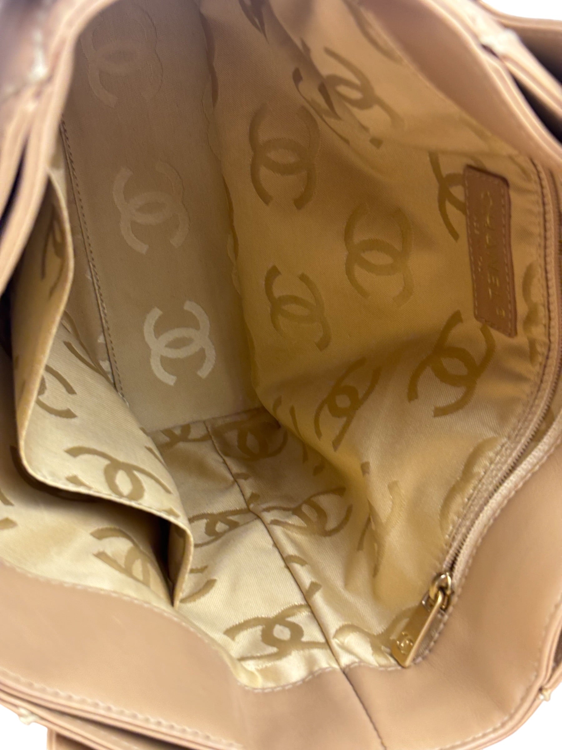 Chanel Vintage Beige Wild Stitch Small Tote Bag 2003