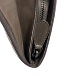 Bottega Veneta Grey Leather Intrecciato Flap Wallet