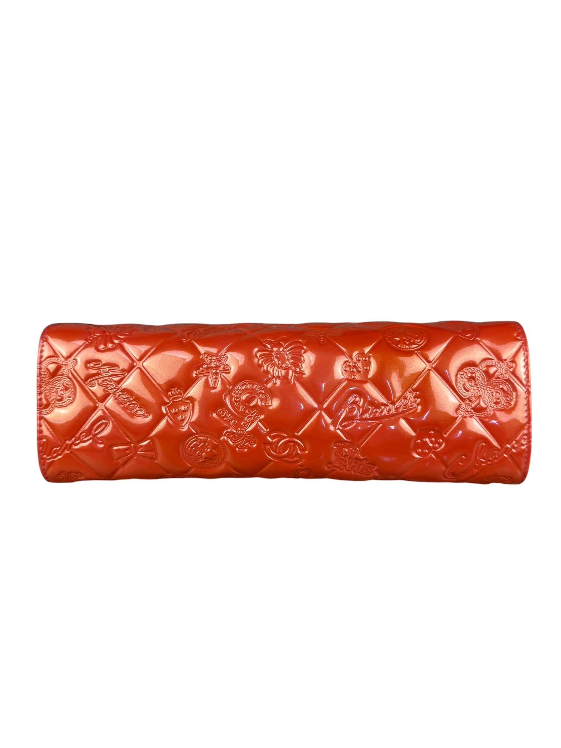Chanel Orange Patent Lucky Symbols Pochette 2009