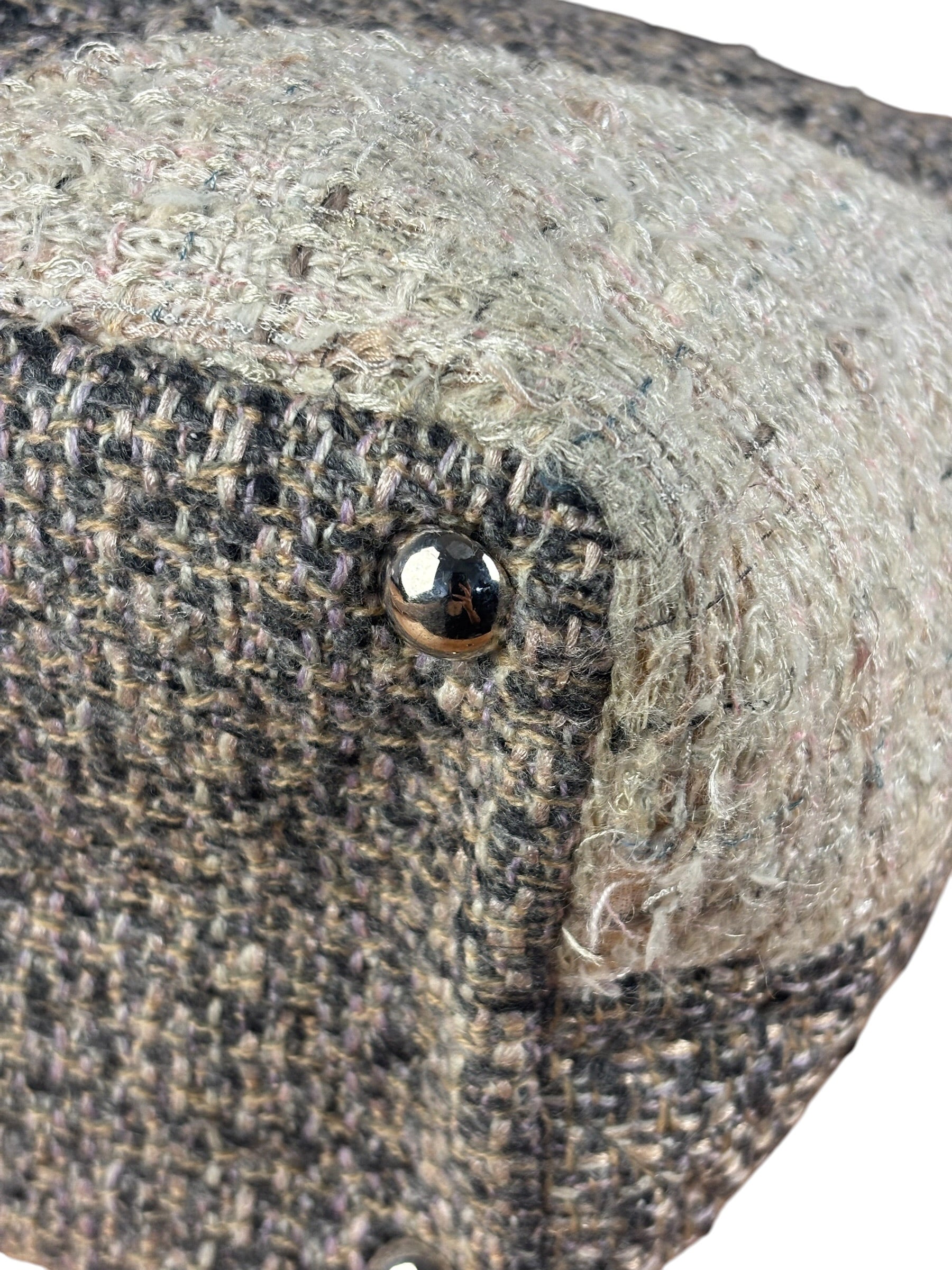 Chanel Grey Tweed Cambon Line Tote Bag 2004