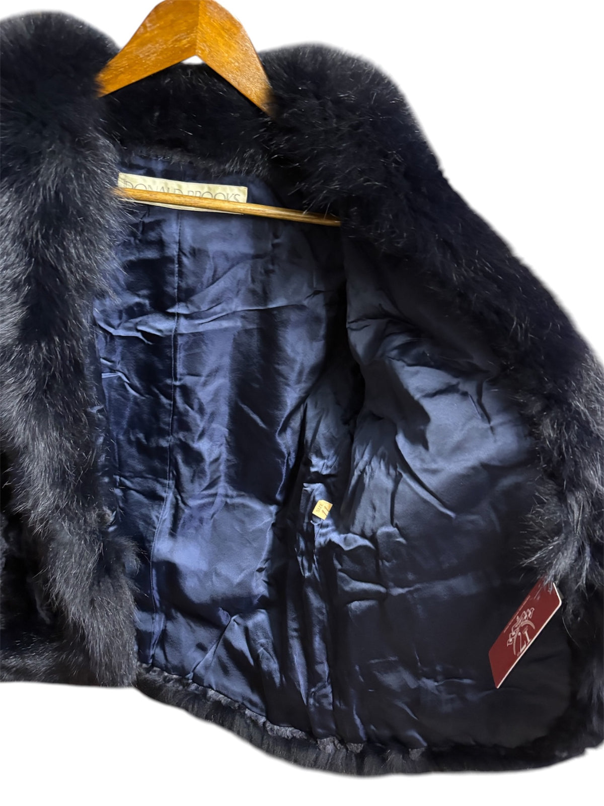 Vintage Donald Brooks Navy Ranched Fox/ Fox Fur Coat