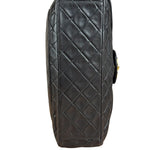 Chanel Vintage Brown Leather Jumbo Flap Bag