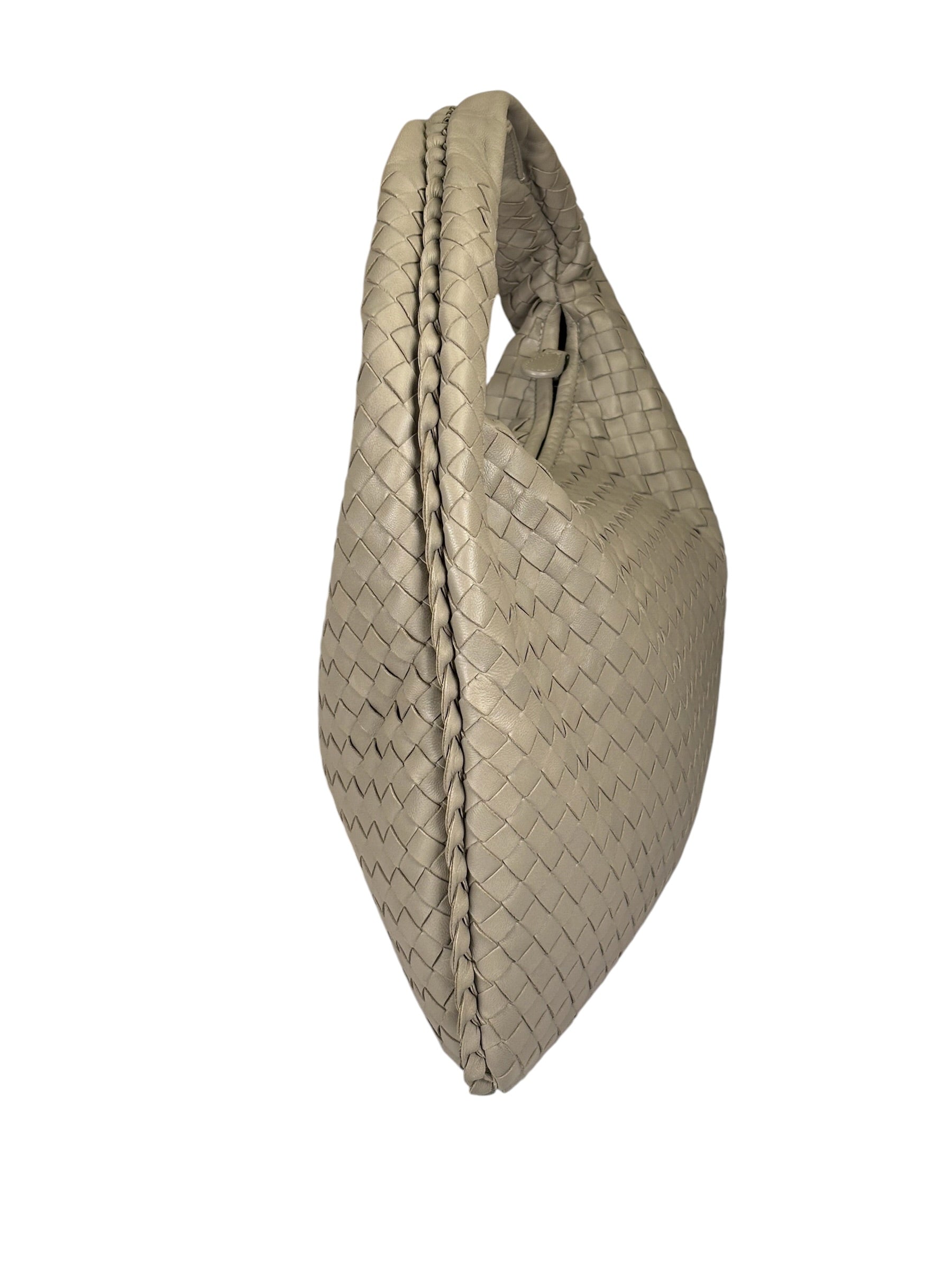 Bottega Veneta Grey Intrecciato Hobo Bag