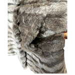 Gifu Mouhi Grey Rabbi Fur Coat