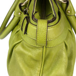 Salvatore Ferragamo Green Leather Marisa Shoulder Bag
