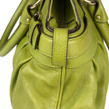 Salvatore Ferragamo Green Leather Marisa Shoulder Bag
