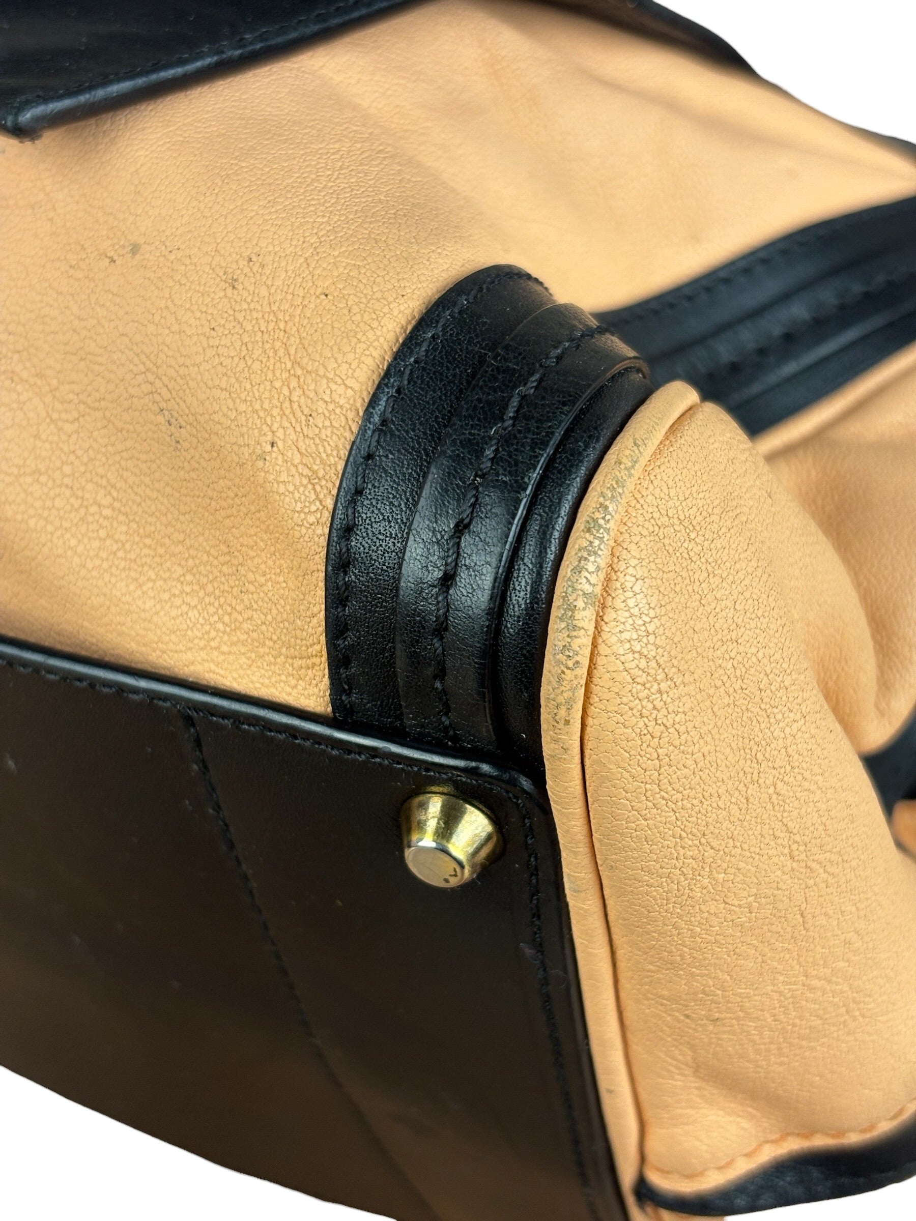 Chloe Nude Pink/Black Alice Satchel Shoulder Bag