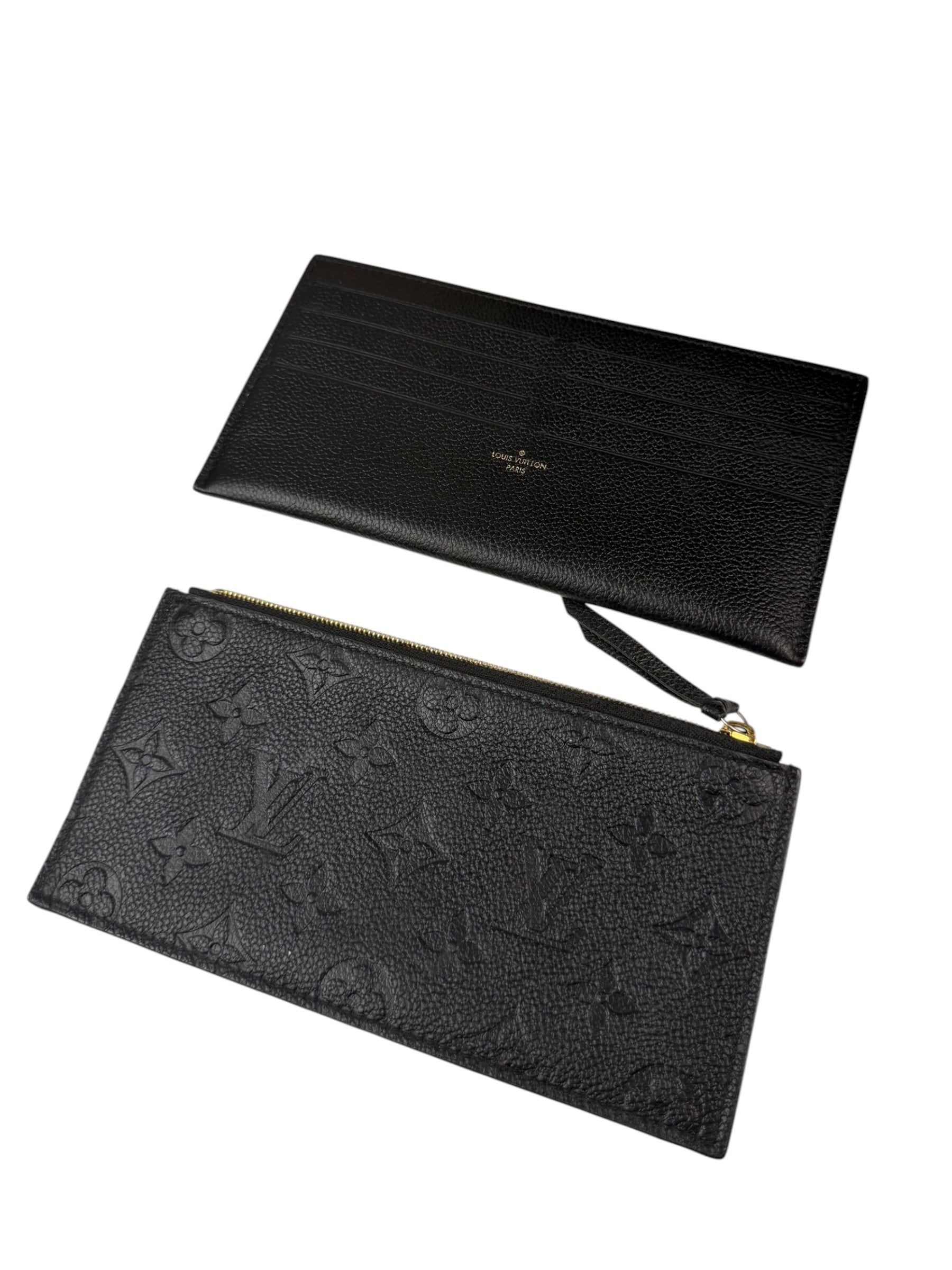 Louis Vuitton Black Leather Monogram Felicie Pochette