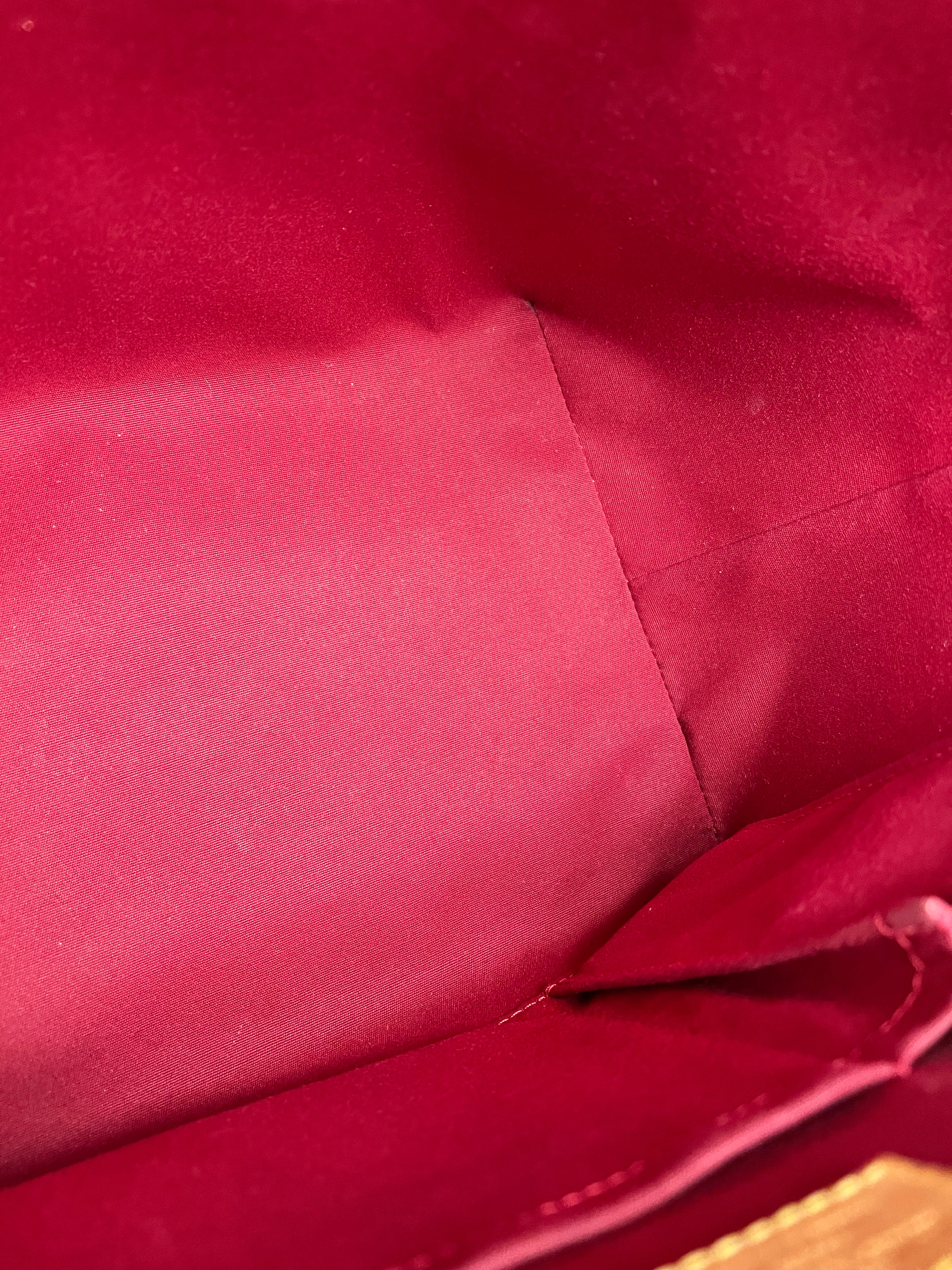 Louis Vuitton Red Monogram Vernis Bellevue Handbag