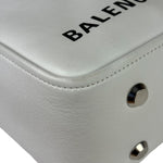 Balenciaga White Leather Triangle Two-Way Bag