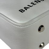 Balenciaga White Leather Triangle Two-Way Bag
