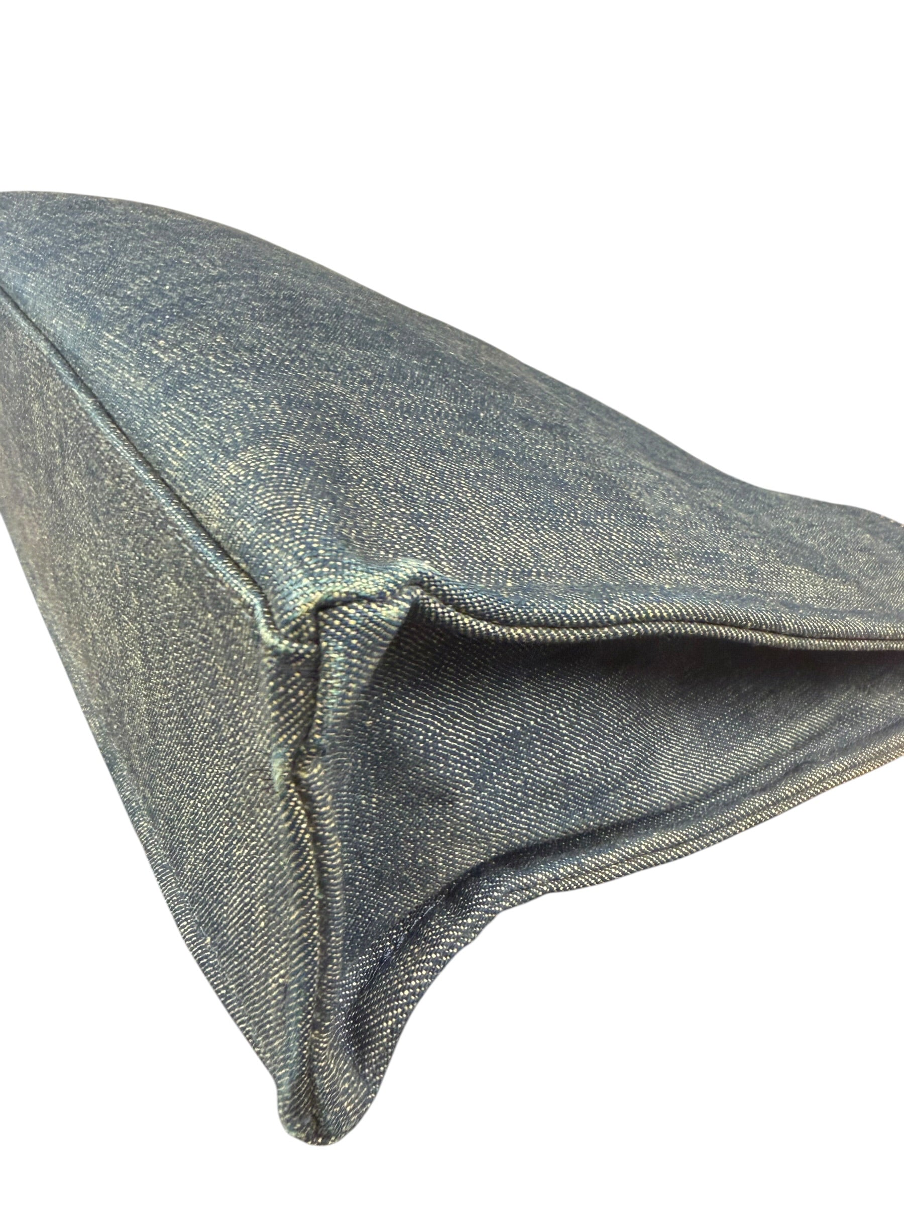 Burberry Vintage Blue Label Denim Nova Check Tote Bag