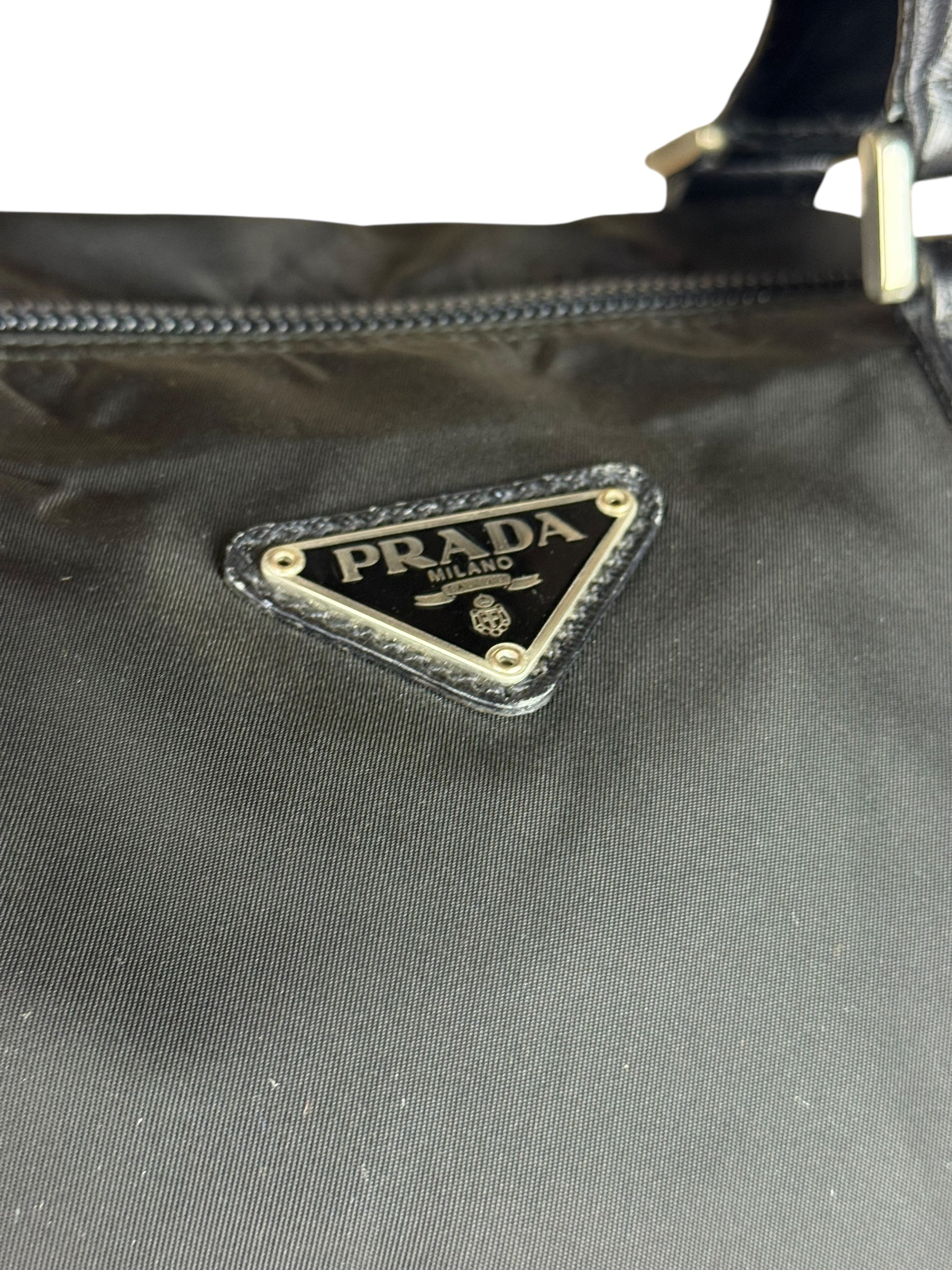 Prada Black Nylon Weekender Bag