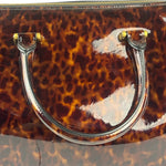 YSL Patent Leather Tortoise Shell Duffle