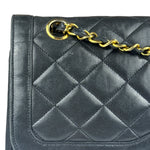Chanel Black Leather Jumboo Double Flap Shoulder Bag
