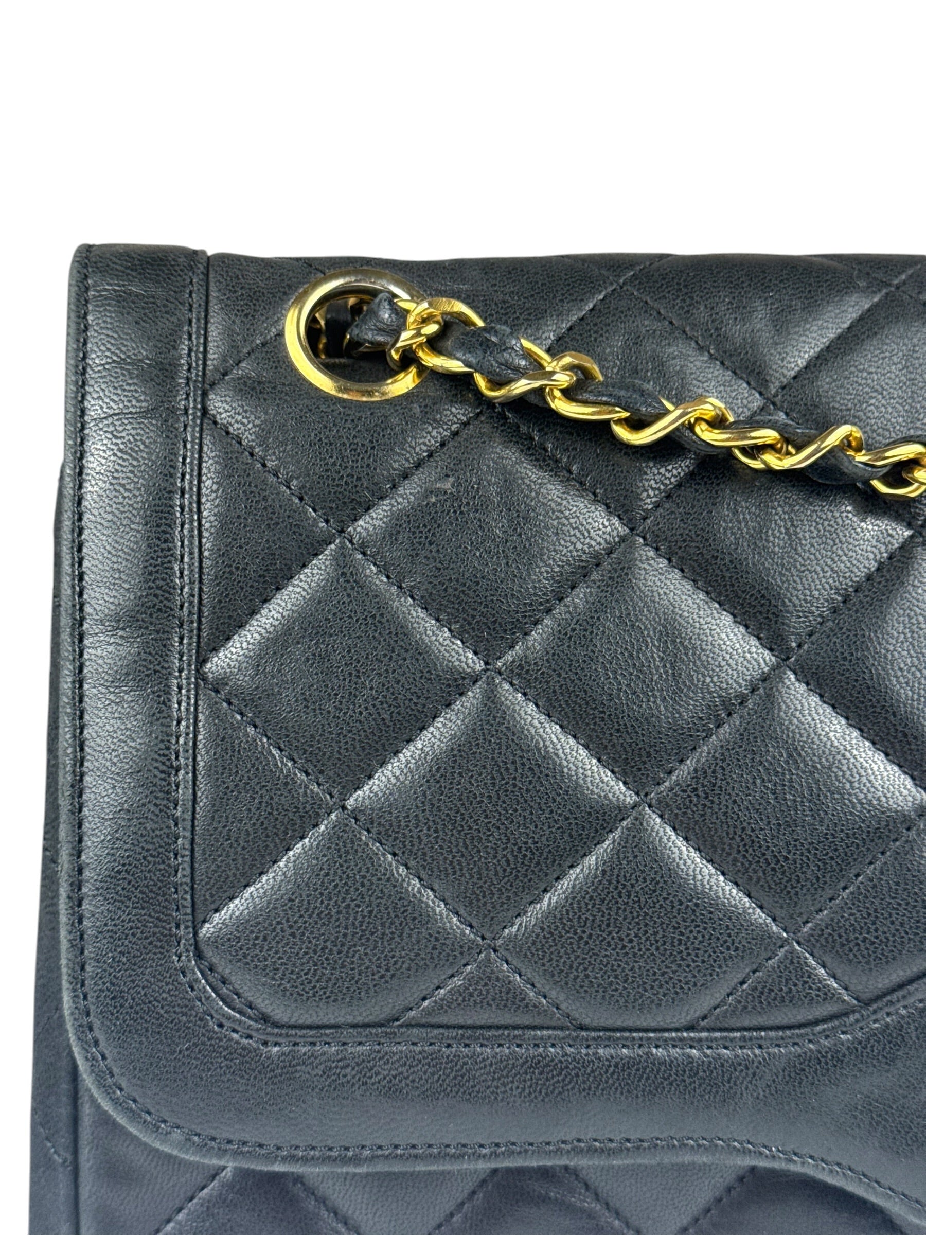 Chanel Black Leather Jumboo Double Flap Shoulder Bag
