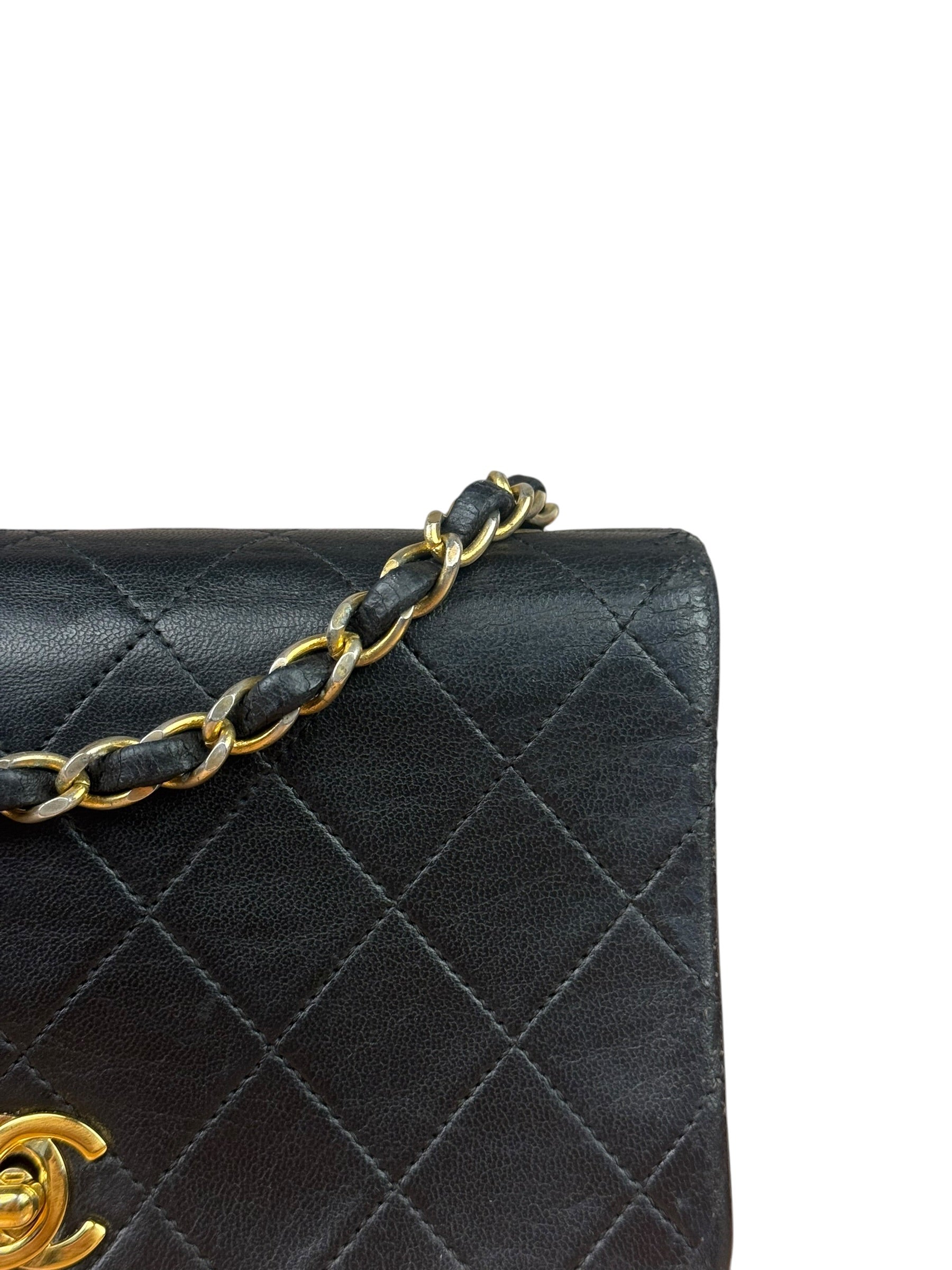 Chanel Black Quilted Leather Mini Flap Bag  2011
