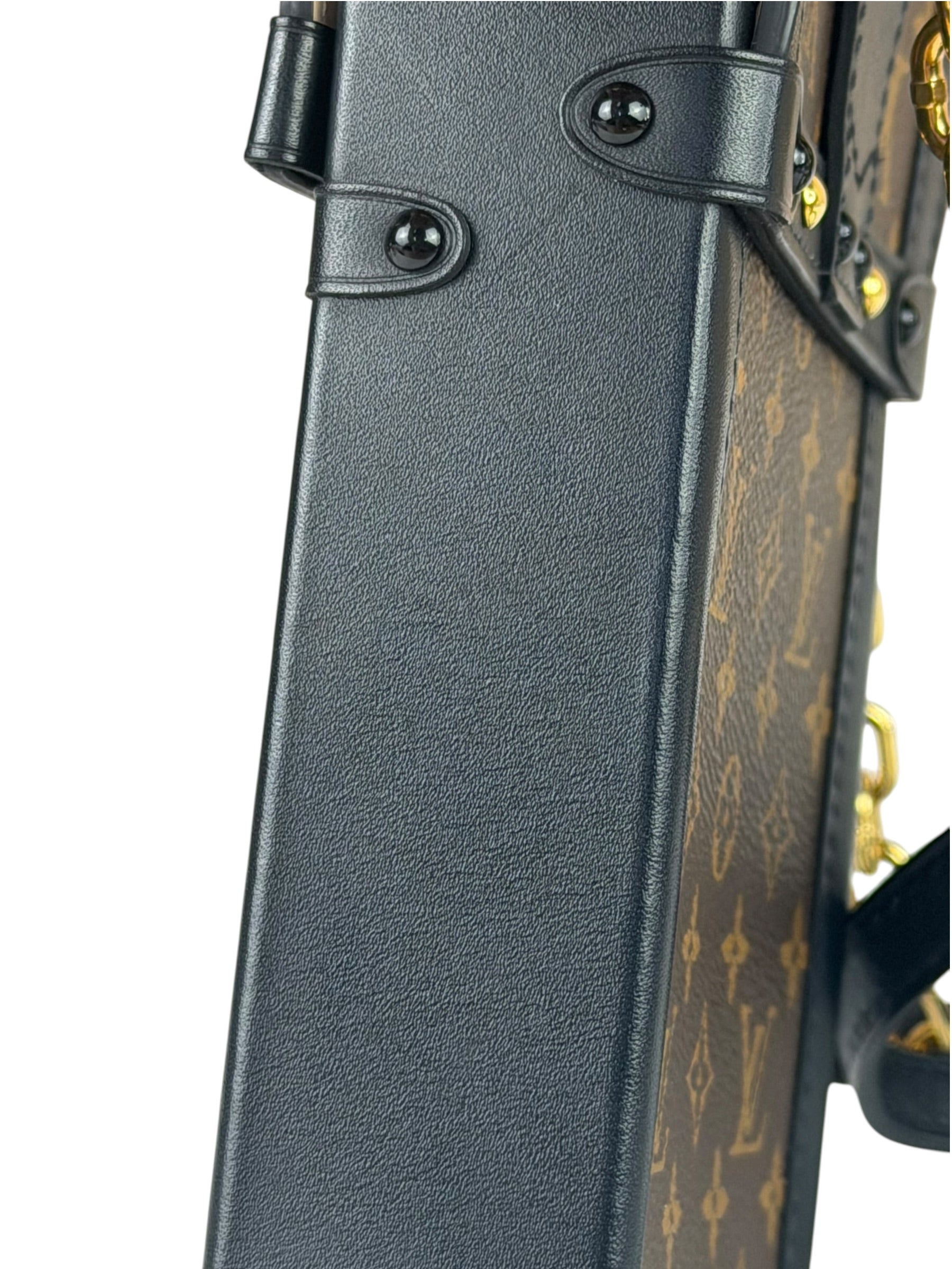Louis Vuitton Black Monogram Vertical Trunk Pochette