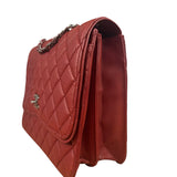 Chanel Red Caviar Leather Maxi Chain Flap Bag 2014