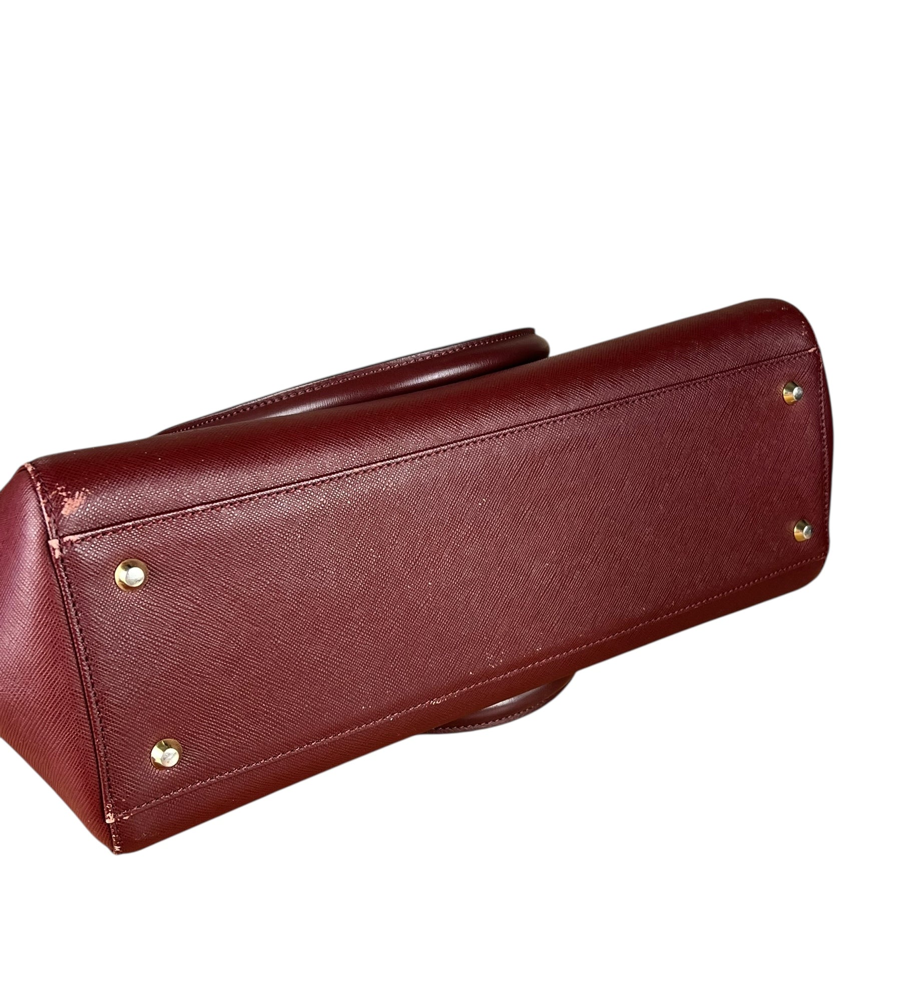 Burberry Vintage Leather Burgundy Handbag
