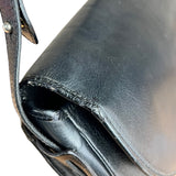 Dior Black Leather Vintage Flap Shoulder Bag