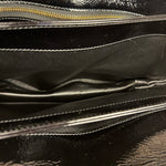 Gucci Black Patent Leather Chain Double G Shoulder Bag