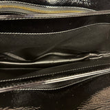 Gucci Black Patent Leather Chain Double G Shoulder Bag