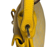 Fendi Yellow Leather Trim Zucca Crossbody Bag