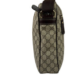 Gucci Brown Leather Trim Supreme Crossbody Bag