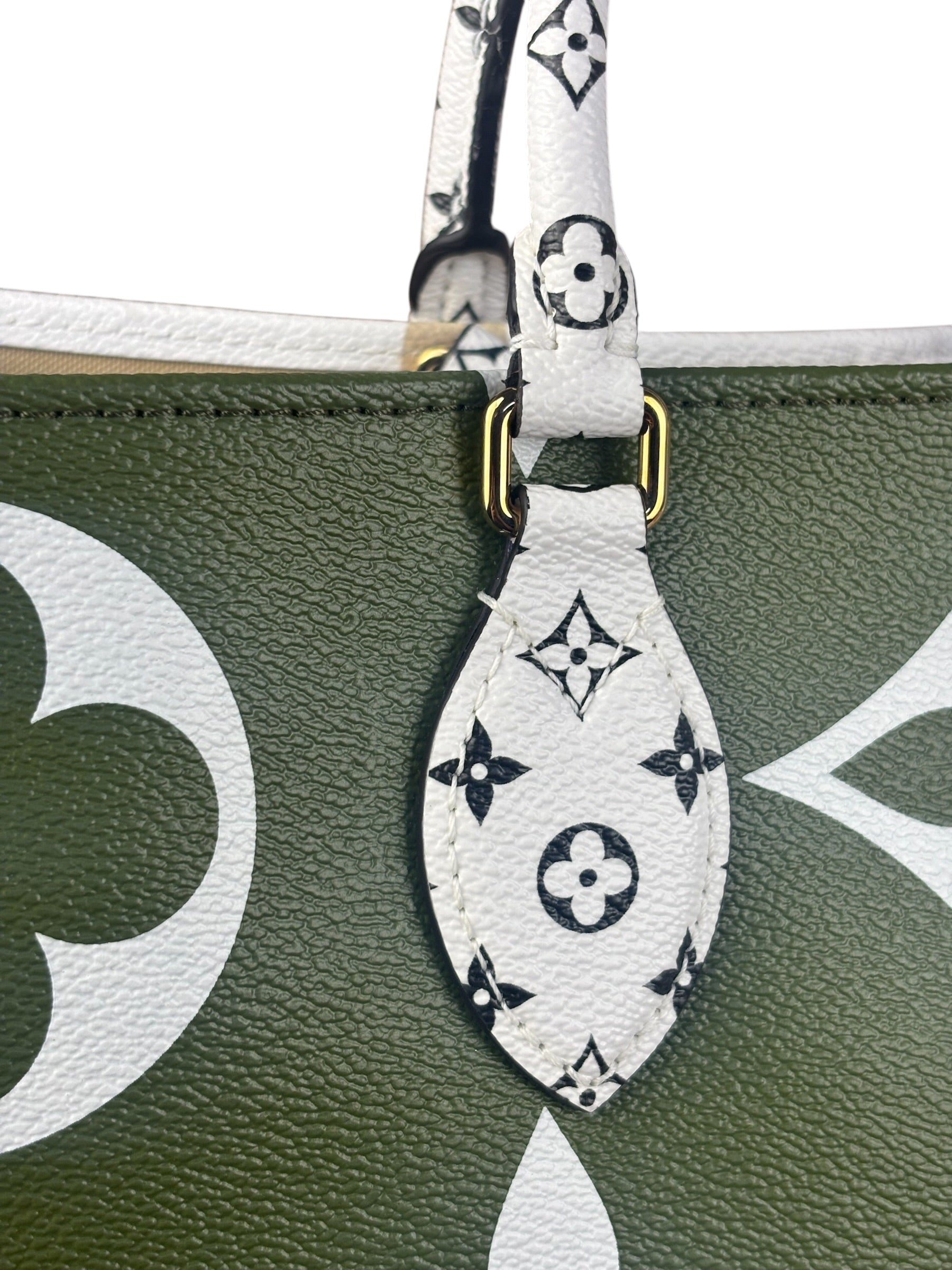 Louis Vuitton Khaki/Green OnTheGo GM Tote