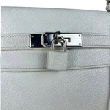 Hermes Kelly 32 White Clemence Leather Handbag 2008