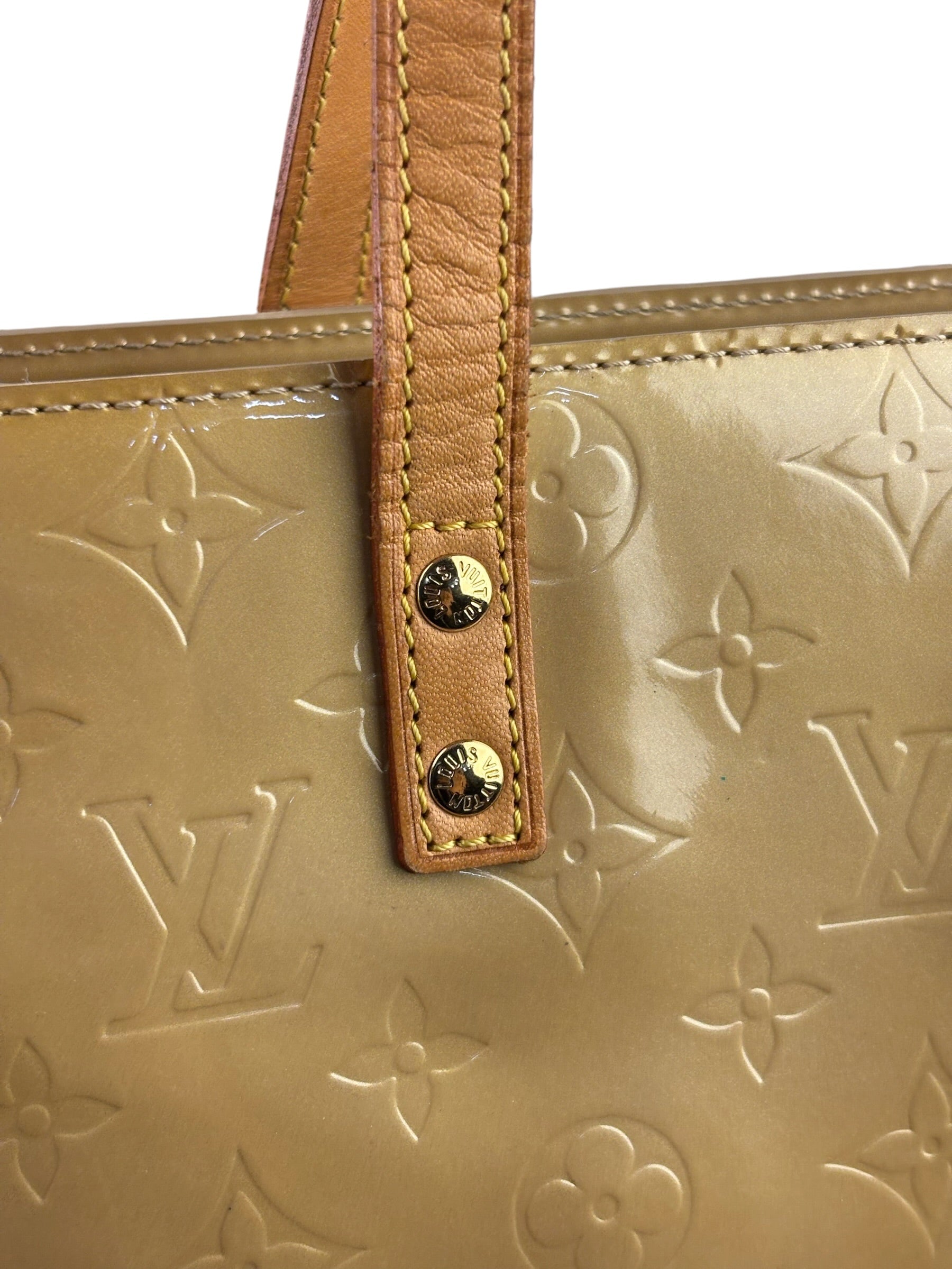 Louis Vuitton Yellow Vernis Reade Tote MM
