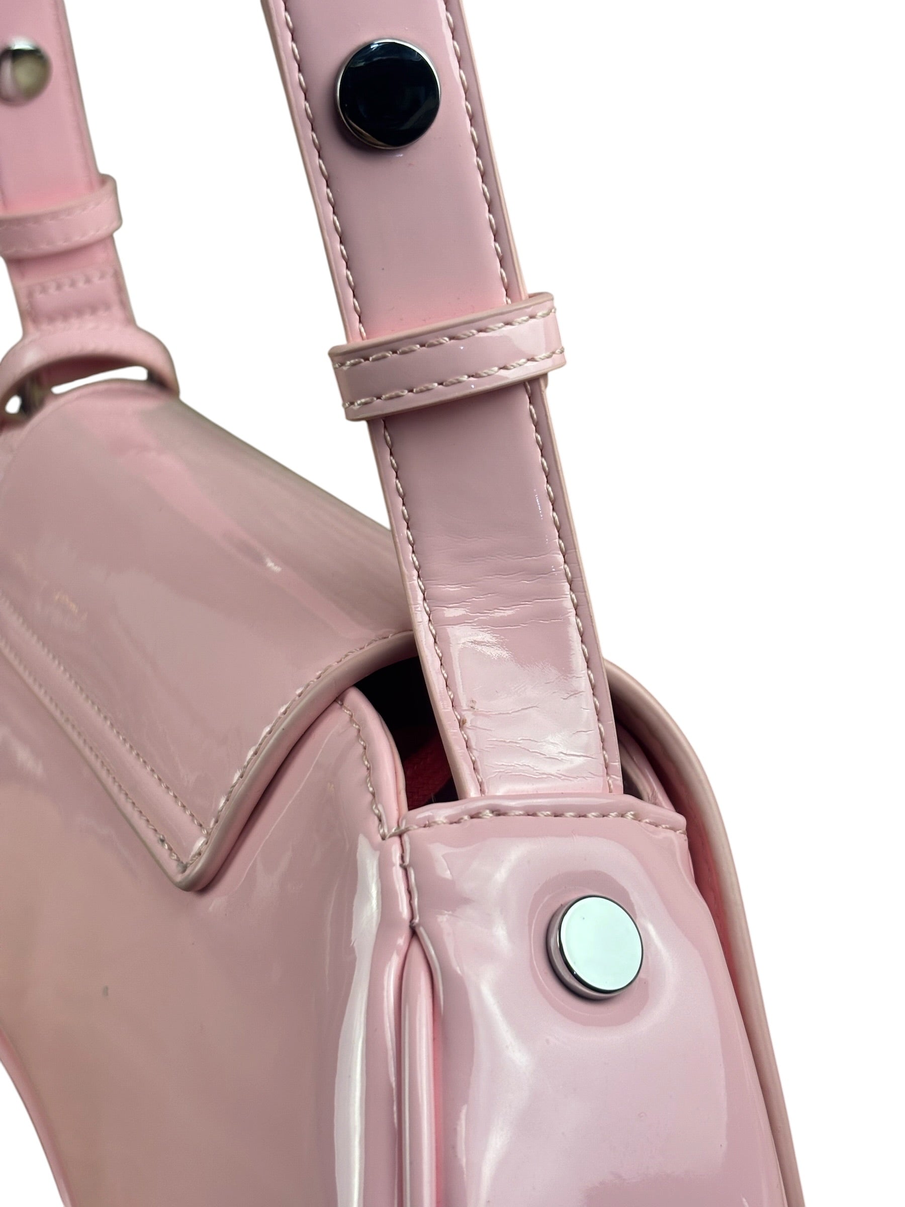 Diesel Pink Patent Leather Play Shoulder Bag