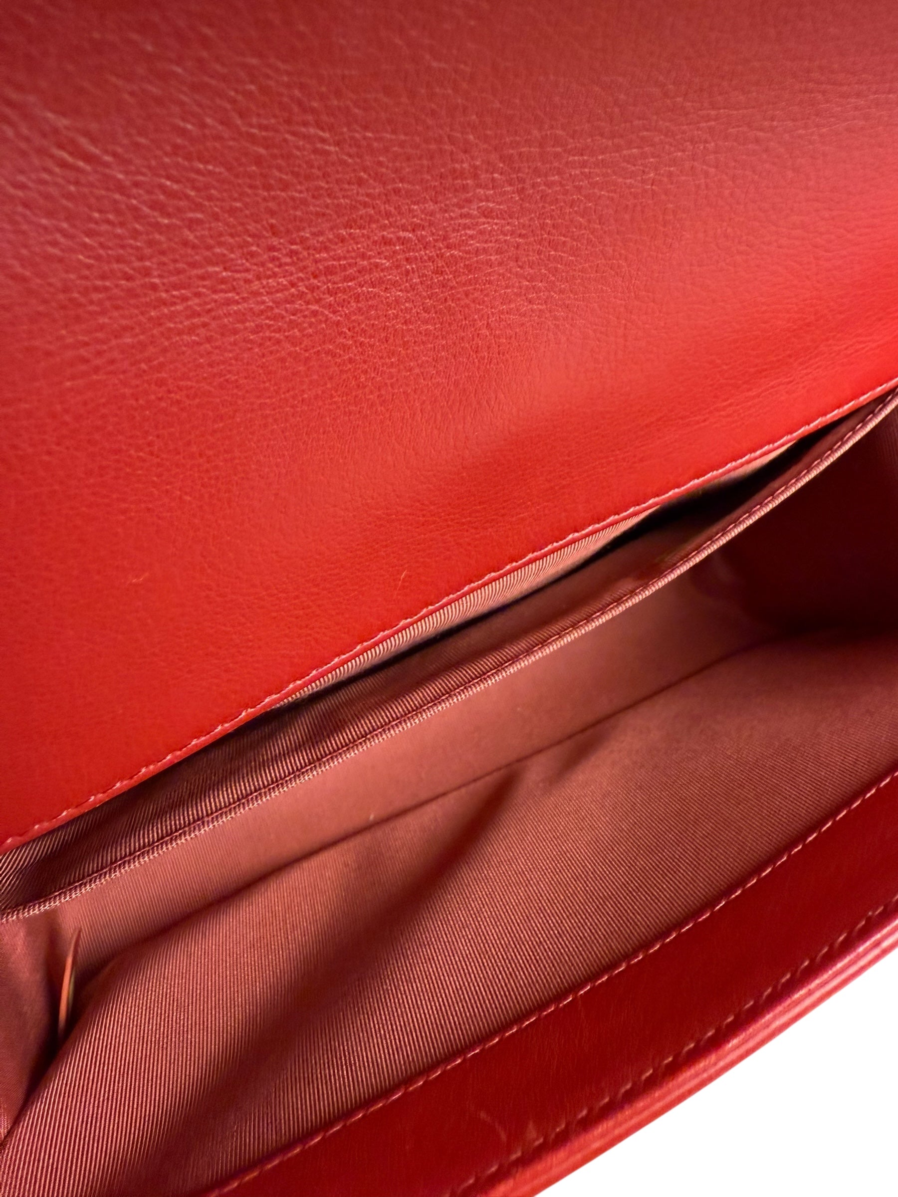 Chanel 2015 Red Medium Boy Bag