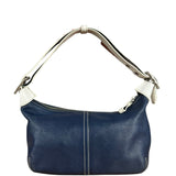 Coach Leather Shoulder Bag Navy/White