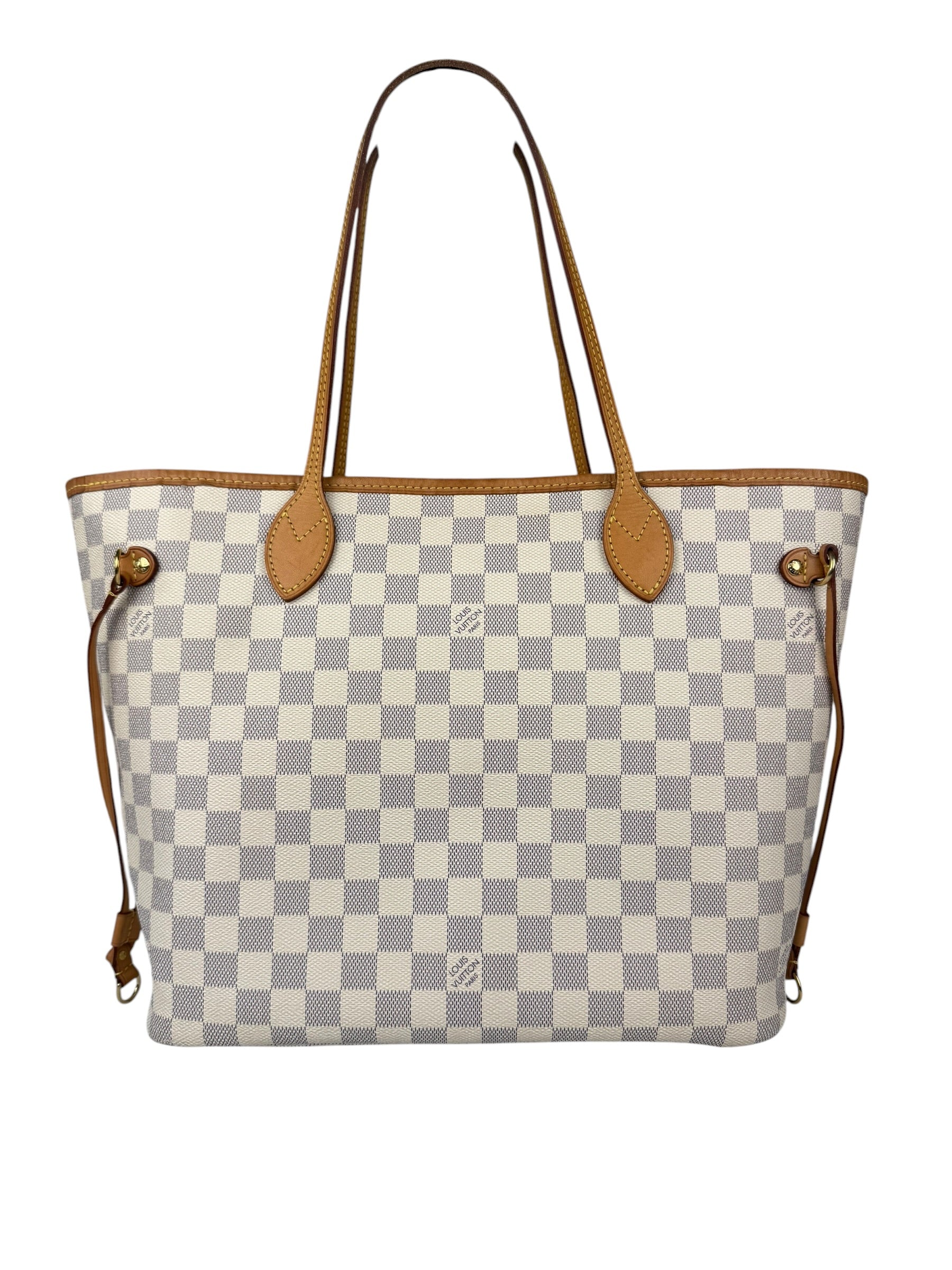 Louis Vuitton Damier Azur Neverfull MM w/ Pouch