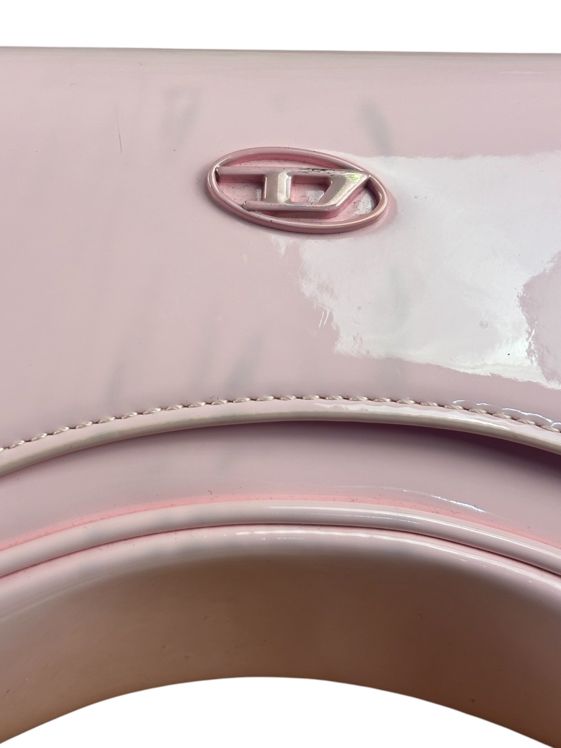 Diesel Pink Patent Leather Play Shoulder Bag