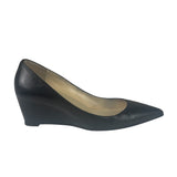 Christian Louboutin Black Leather Agneska Wave Pump