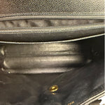 Chanel Vintage Black Caviar Quilted Leather Kelly Top Handle Bag 1996