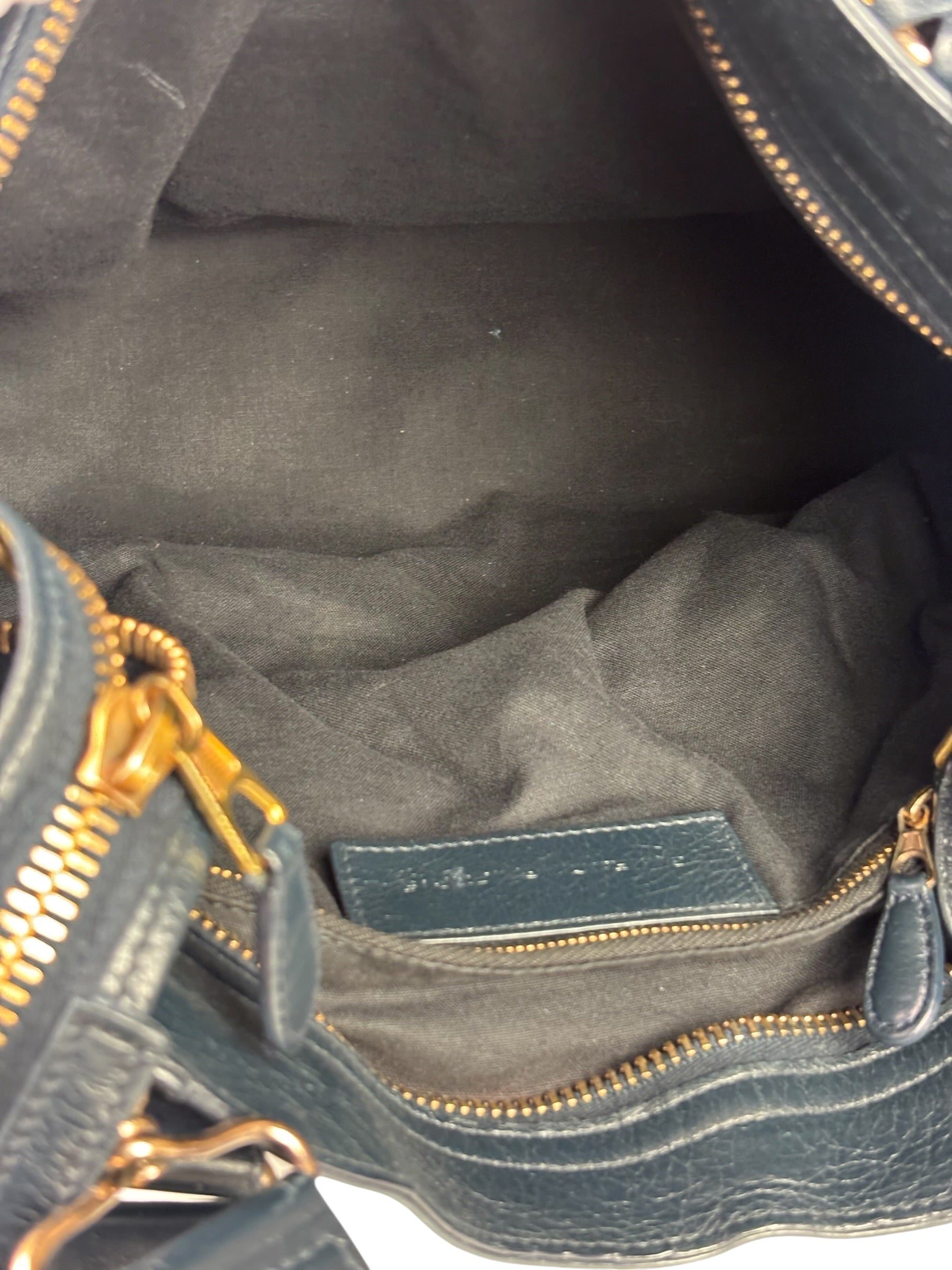 Balenciaga Vintage Navy Leather City Two-Way Bag