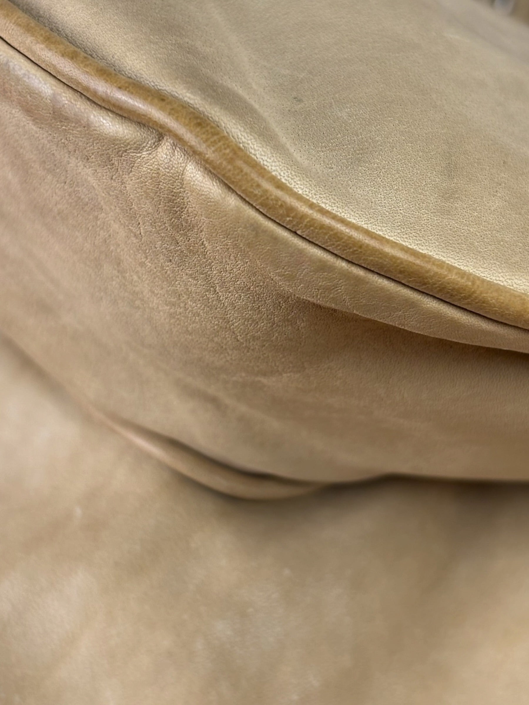 Christian Dior Beige Large Gaucho Double Saddle Shoulder Bag