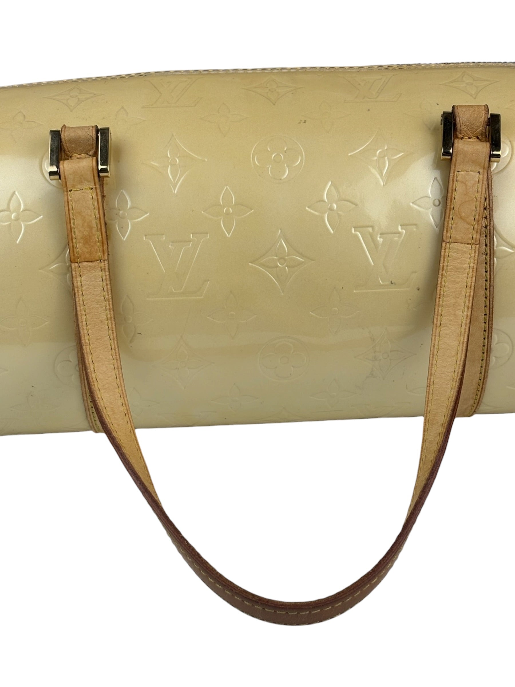 Louis Vuitton Yellow Monogram Vernis Bedford Handbag