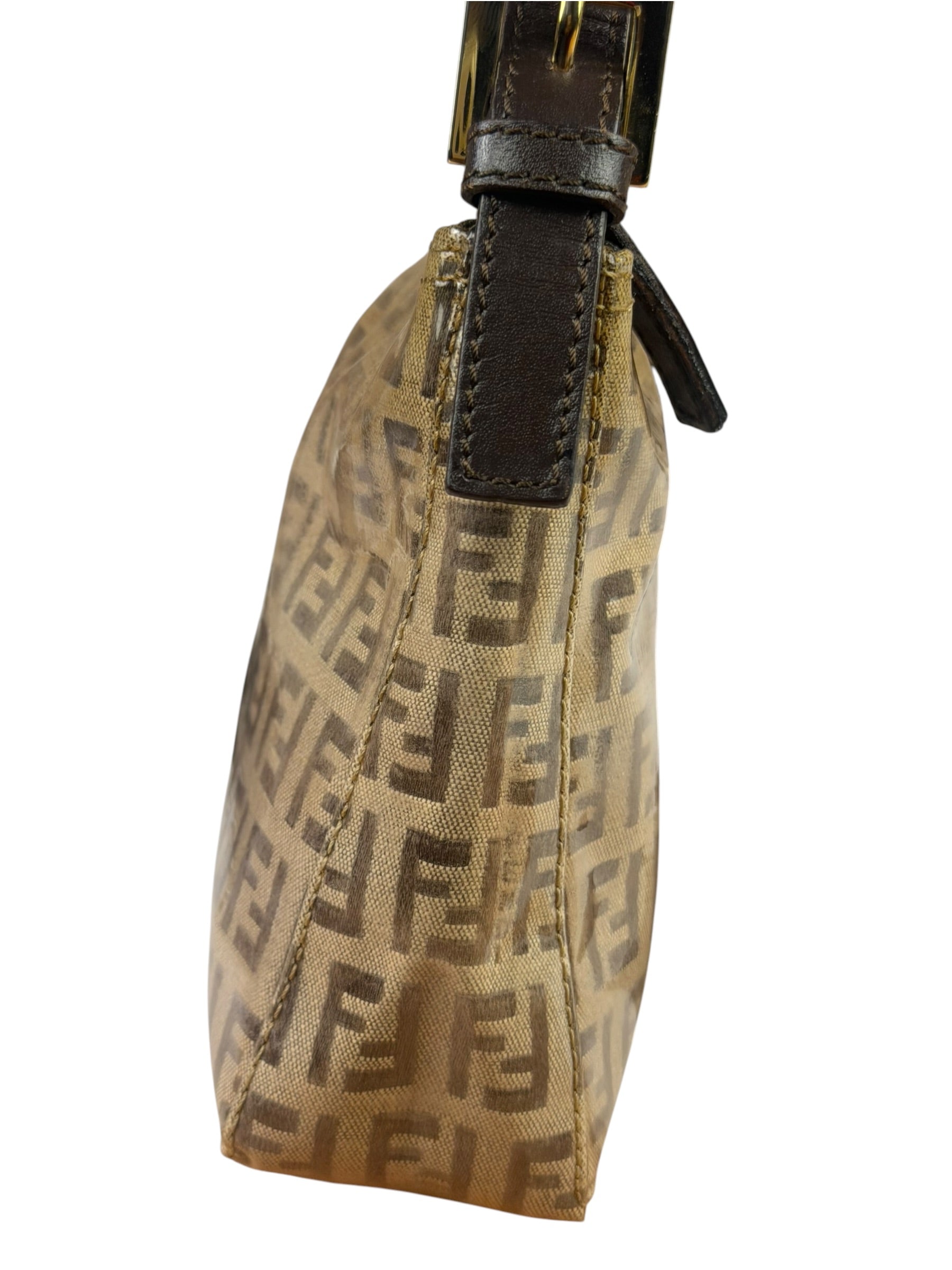 Fendi Vintage Beige PVC Zucca Pochette