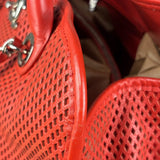 Chanel Red Perforated Leather Up in the Air 2Way Tote 2014