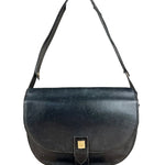 Dior Black Leather Vintage Flap Shoulder Bag