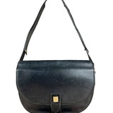 Dior Black Leather Vintage Flap Shoulder Bag