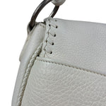 Christian Dior White Leather Gaucho Double Saddle Shoulder Bag