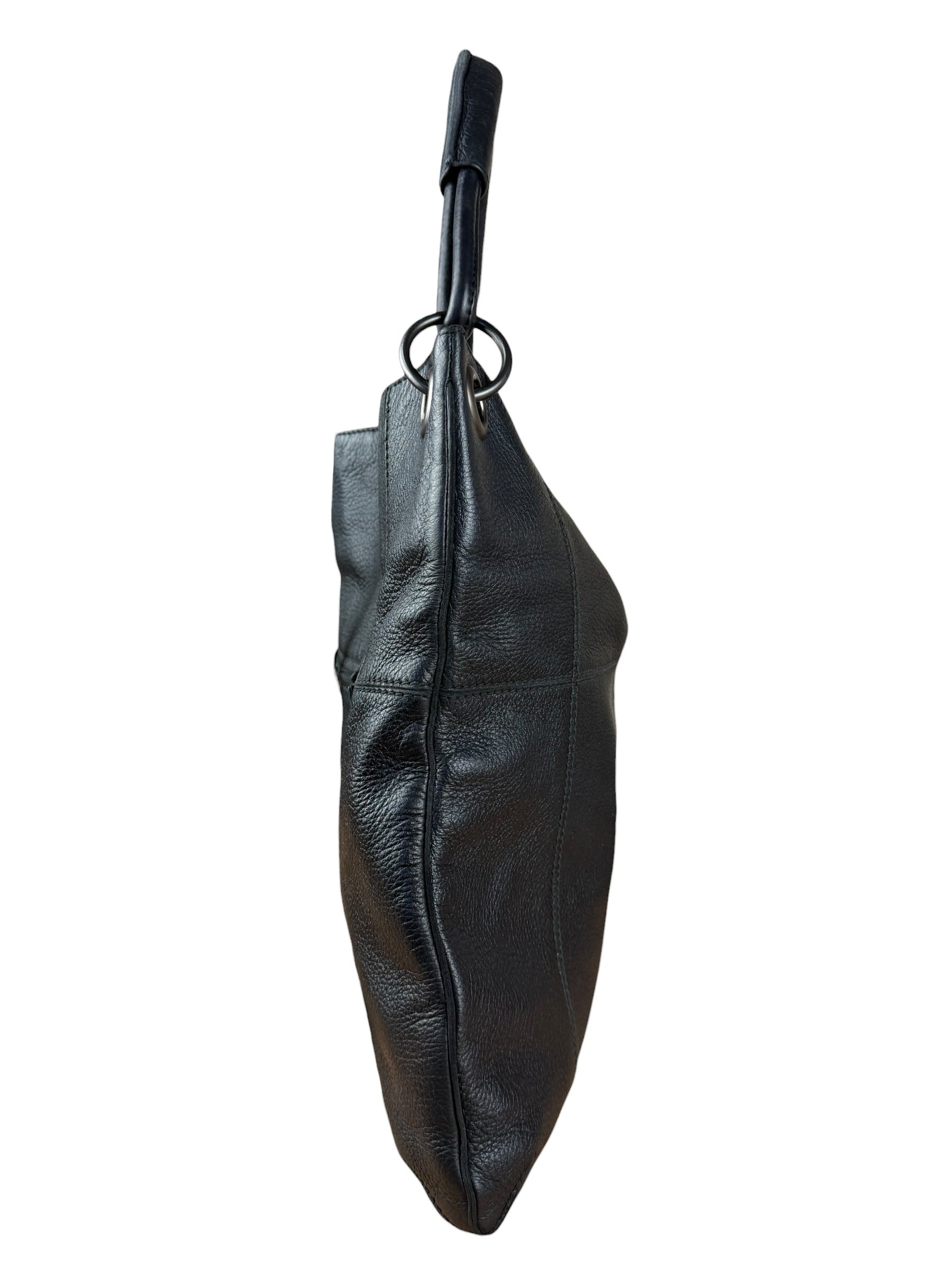 Bottega Veneta Black Cervo Hobo Bag